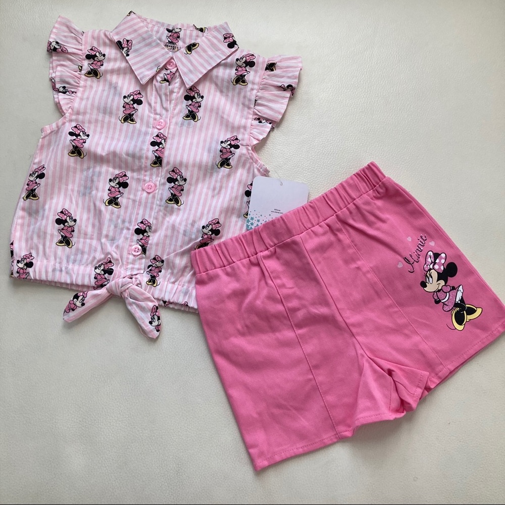 Disney Minnie Mouse pink shorts set 2199 - Picture 5 of 5